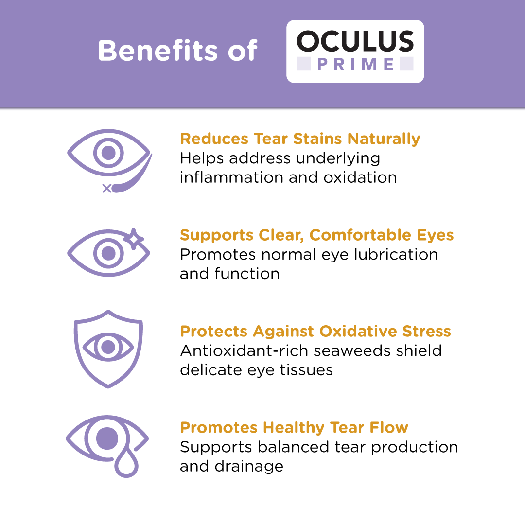 Oculus Prime | Natural Tear Stain Remover For Dogs - Seaweed For Dogs