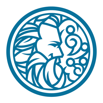 Blue circular Borvo Nutrients logo with stylized bearded man and wave design — symbolizing natural sea-derived nutrition