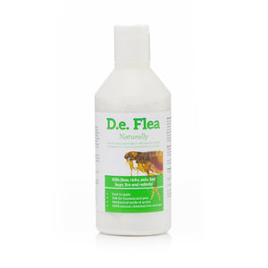 D.E Flea Naturally - Safe Flea, Tick & Mite Killer For Dogs & Animals
