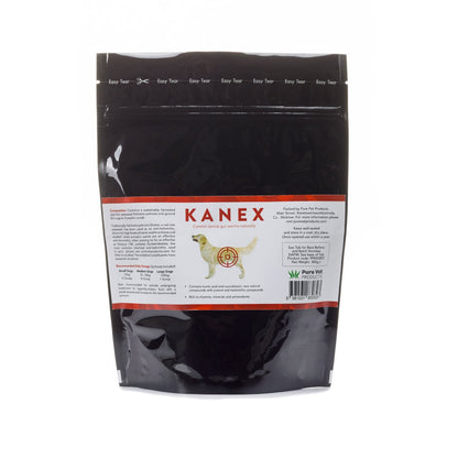 Kanex Intestinal Health for Dogs in stand-up pouch format — seaweed and pumpkin seed formula, ideal for regular use.
