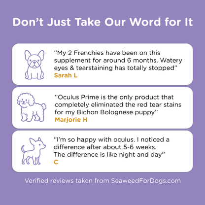 Oculus Prime | Natural Tear Stain Remover For Dogs - Seaweed For Dogs