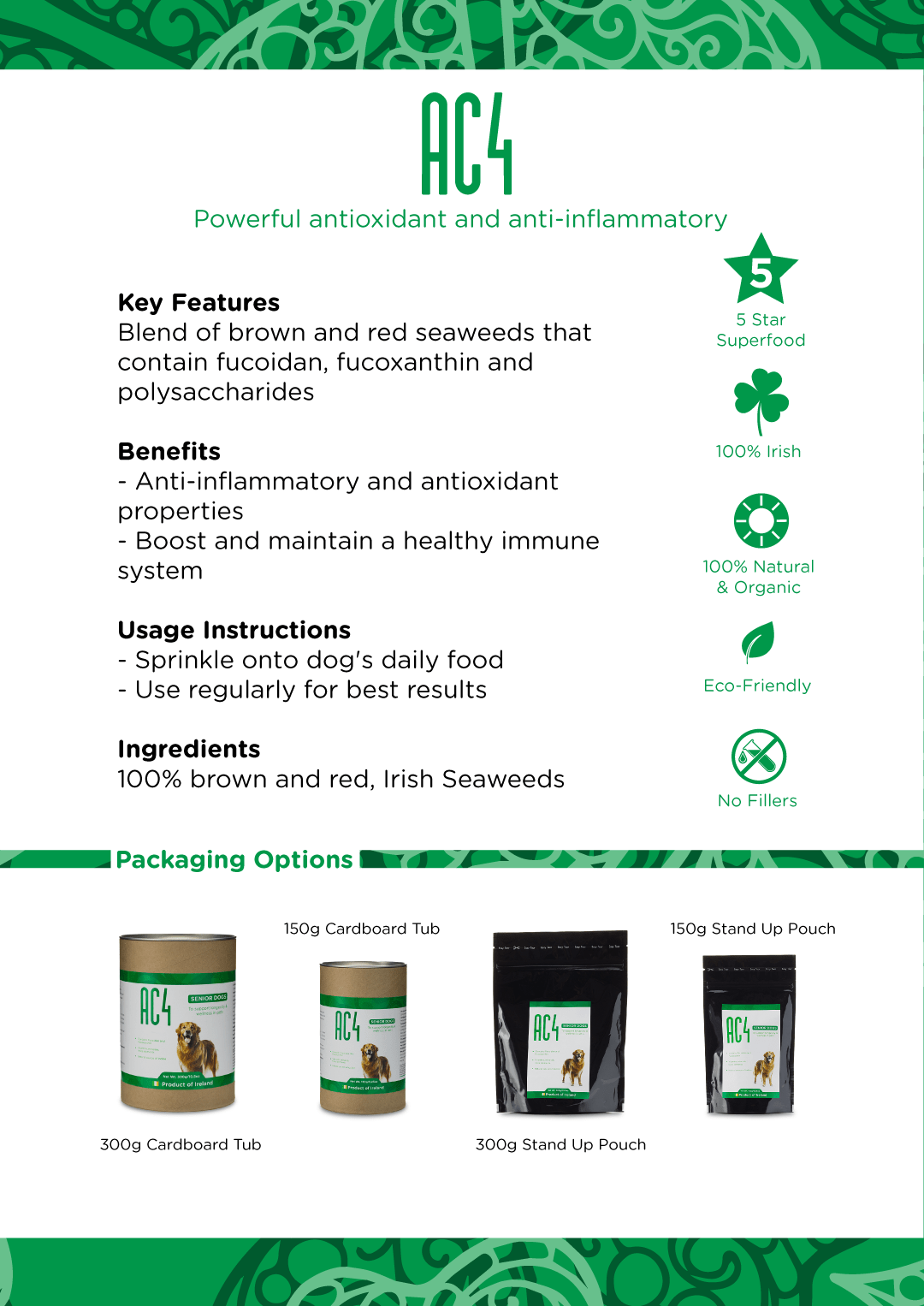 AC4 | To Support Longevity and Wellness in Dogs - Seaweed For Dogs