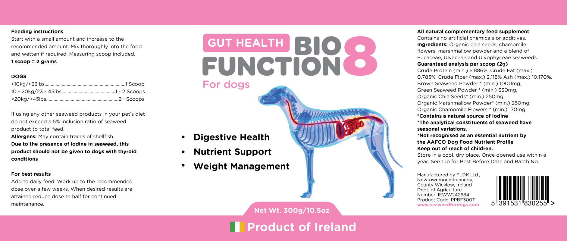 BioFunction8 | Promote Dogs' Gut Health Naturally - Seaweed For Dogs
