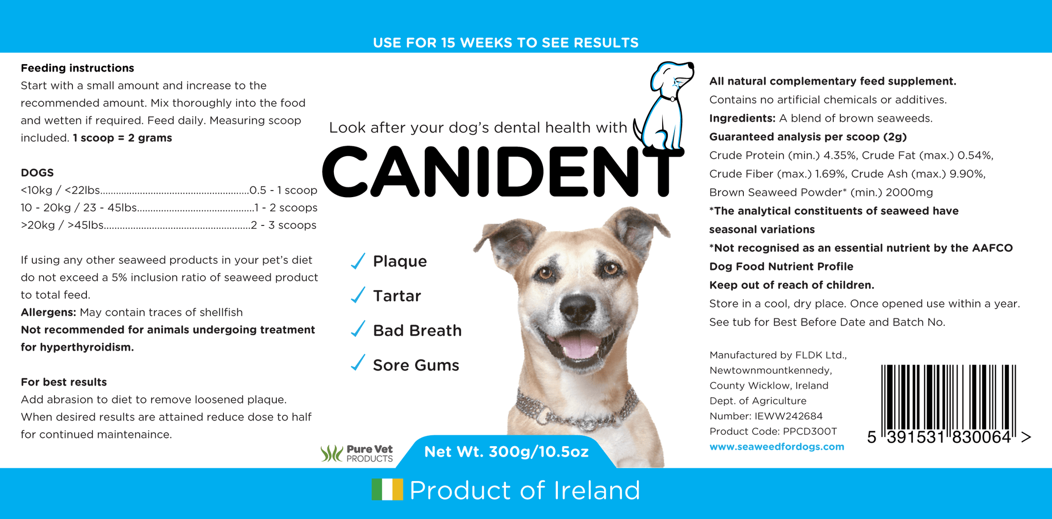 Canident Clean Dogs Teeth Fix Bad Breath and Remove Plaque