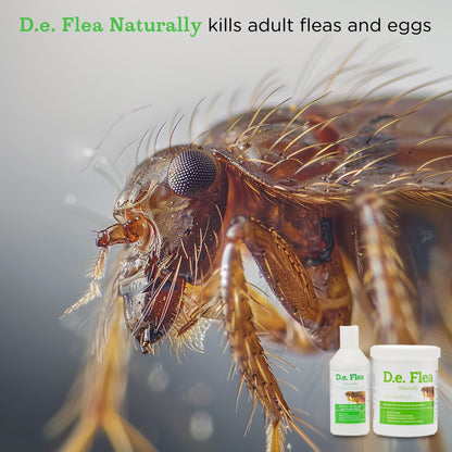 D.E Flea Naturally - Safe Flea, Tick & Mite Killer For Dogs & Animals - Seaweed For Dogs