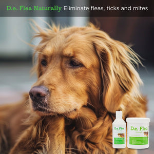 D.E Flea Naturally - Safe Flea, Tick & Mite Killer For Dogs & Animals - Seaweed For Dogs