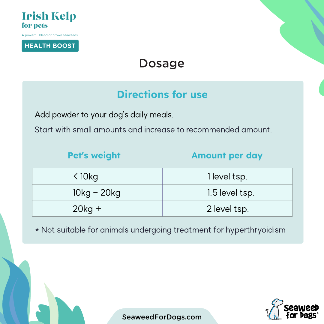Irish Kelp for Pets | Blend of three Kelp for Dogs from Ireland - Seaweed For Dogs