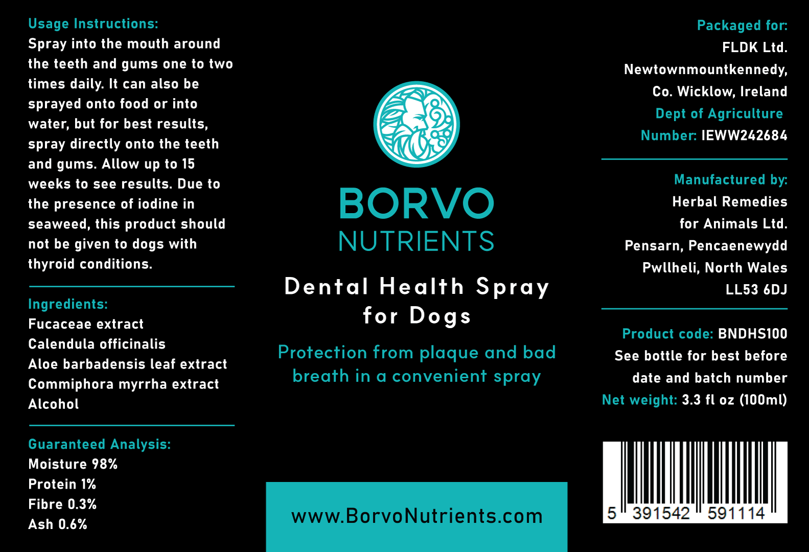 Dental Health Spray for Dogs - Seaweed For Dogs