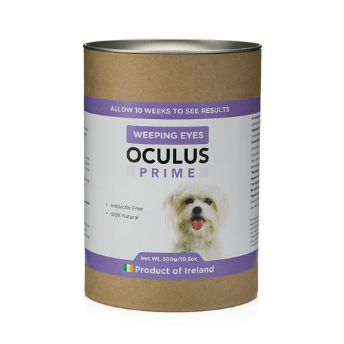 Oculus Prime | Natural Tear Stain Remover For Dogs - 300g tub packaging