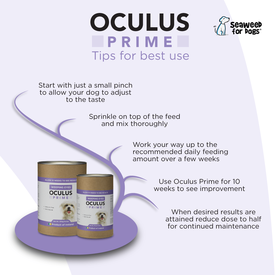 Oculus Prime | Natural Tear Stain Remover For Dogs - Seaweed For Dogs