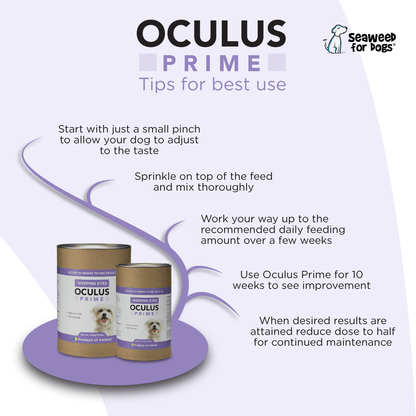 Oculus Prime | Natural Tear Stain Remover For Dogs - Seaweed For Dogs