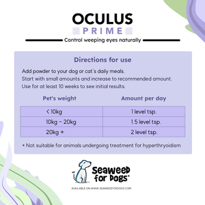 Oculus Prime | Natural Tear Stain Remover For Dogs - Seaweed For Dogs