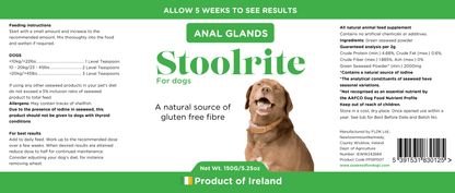 Label for Stoolrite 150g tub